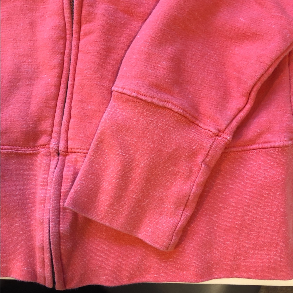 Red/orange heather zip-up hoodie with Snowbasin logo - Picture 6 of 10